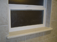 Tumbled Glass window cill