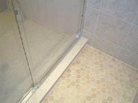 Tumbled Glass shower step